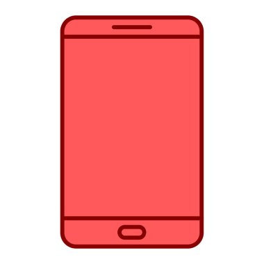 Akıllı telefon aygıtı simgesi. Web tasarımı için cep telefonu vektör simgelerinin düz çizimi