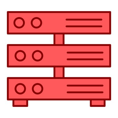 veritabanı sunucu ikonu vektör illüstrasyonu