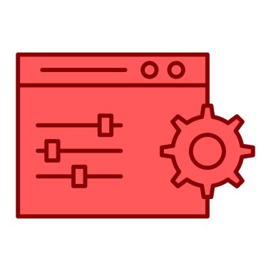 Web sunucu simgesi. vektör illüstrasyonu