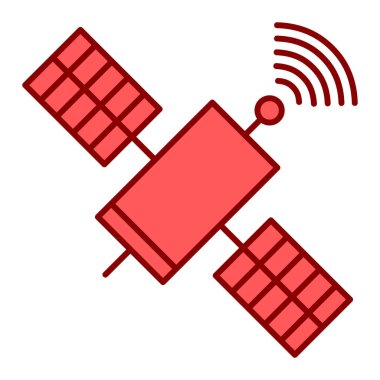 uydu anten simgesi, vektör illüstrasyonu