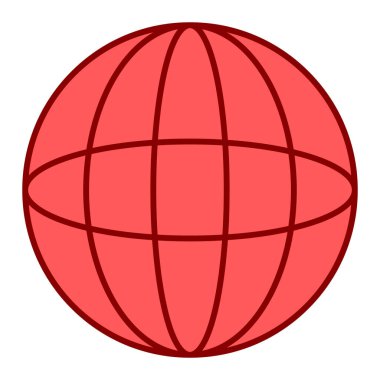 Dünya ikonu. Web için küre vektör simgelerinin basit illüstrasyonu