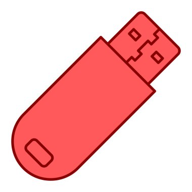 usb flash disk simgesi vektör illüstrasyon grafik tasarımı