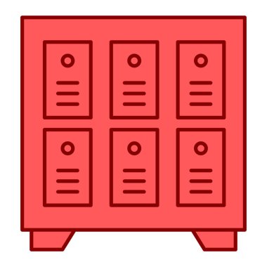 Kabine ikonu vektör illüstrasyonu