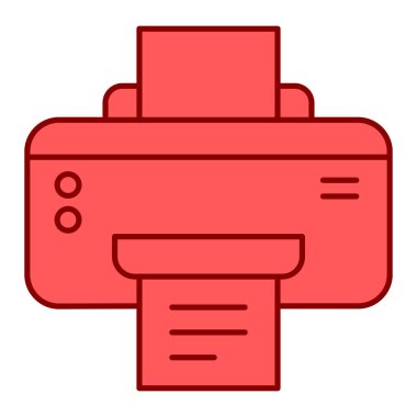 Yazıcı simgesi. Web için kağıt vektör simgelerinin özet çizimi