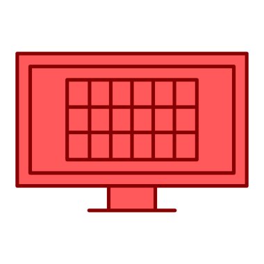 Bilgisayar ekranı simgesi vektör illüstrasyon grafik tasarımı