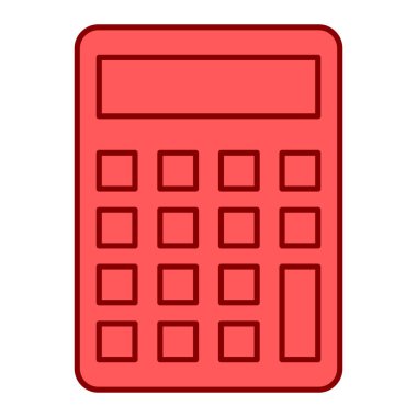 Hesap makinesi simgesi. Matematik vektörünün basit bir gösterimi. izole edilmiş sınır işareti.