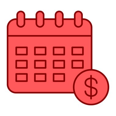 Takvim simgesi vektör illüstrasyonu