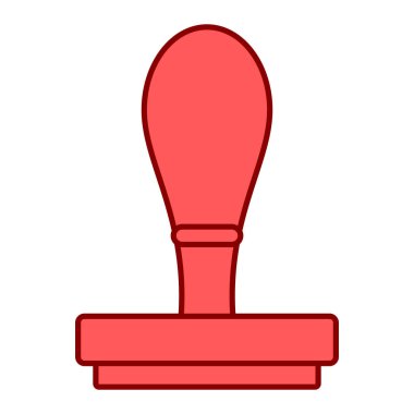 izole edilmiş simge vektör illüstrasyon tasarımlı kırmızı damga