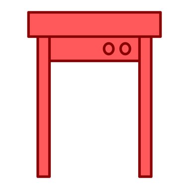 Masa. Web simgesi vektör illüstrasyonu