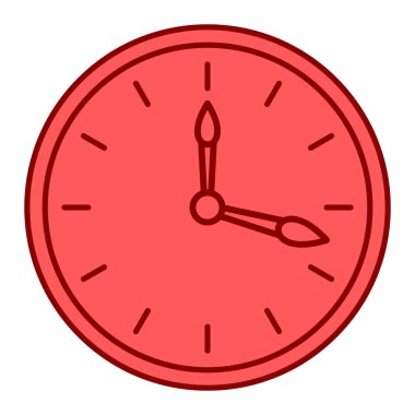 Beyaz arkaplanda izole edilmiş düz stil saat simgesi. zaman sembolü çizimi.