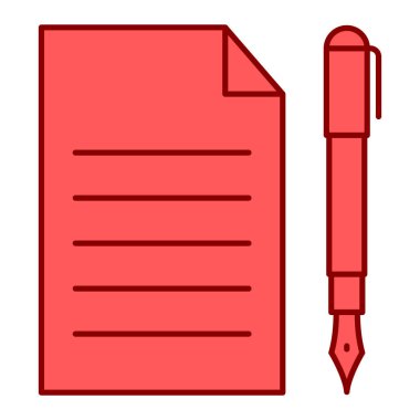 Belge. Web simgesi basit illüstrasyon