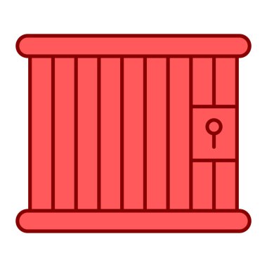 Çizgi film metal kapısının vektör çizimi