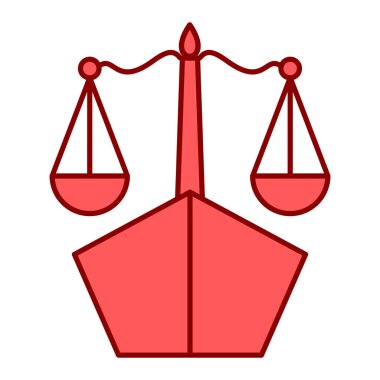 Simge tasarımı ile adalet kavramı, vektör illüstrasyonu 10 eps graphic.