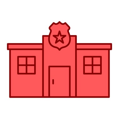 Hastane binası ikonu. Tıbbi acil durum vektör sembolü stoğunu özetle.