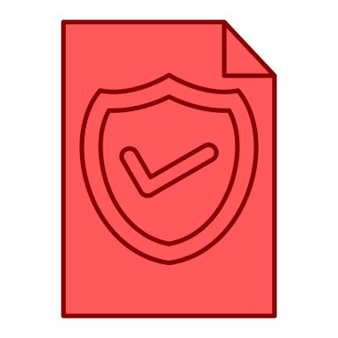 onay işareti simgesi ile kalkan. vektör çizim