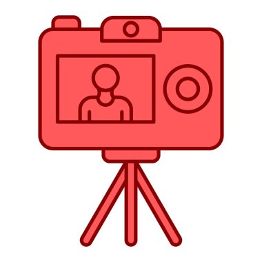 video kamera ikonu vektör illüstrasyonu