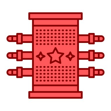 Başlangıçlı kırmızı heykel, basit resim simgesi