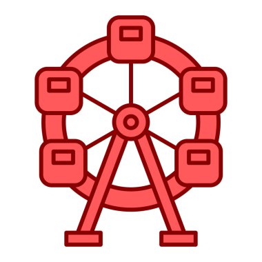 Dönme dolap ikonu. Web için robot vektör simgelerinin özet çizimi