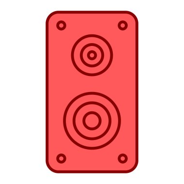 Müzik hoparlörü simgesi. vektör illüstrasyonu