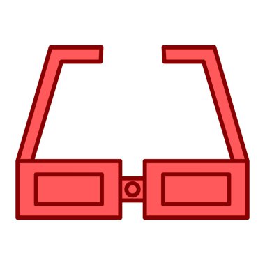 Gözlük ikonu. Web için güneş gözlüğü vektör simgelerinin özet çizimi