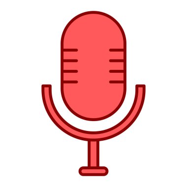 mikrofon simgesi vektör illüstrasyonu