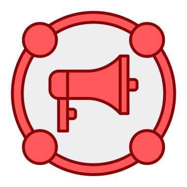 Megafon ikonu vektör illüstrasyonu