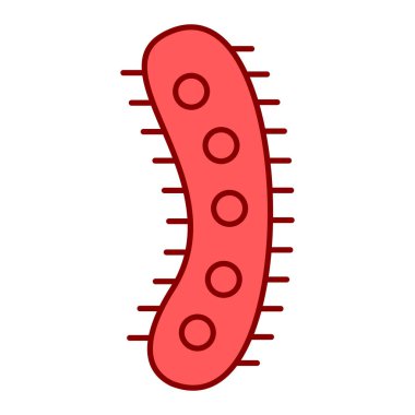 Kırmızı Virüs çizgi filminin vektör çizimi