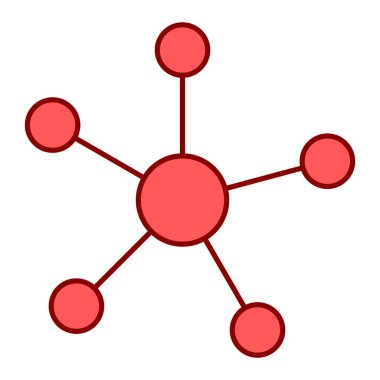 Molekül. Web simgesi basit illüstrasyon