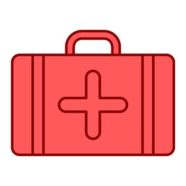 İlk yardım kiti simgesi vektör illüstrasyon grafik tasarımı