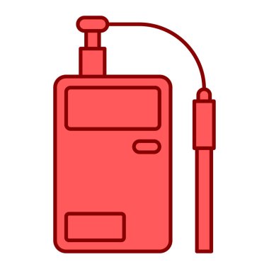 Kırmızı yangın söndürme ikonu. İnternet için radyo ısıtıcı vektör simgelerinin özet çizimi