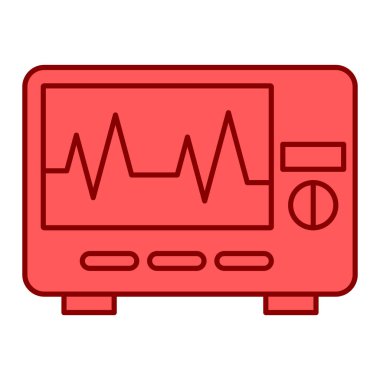Kan testi ikonu. Web için kırmızı kalp vektör simgelerinin özet çizimi