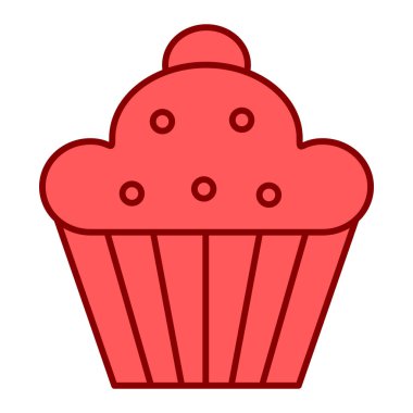 Çikolata kremalı kek ve tatlı yemek vektör çizimi