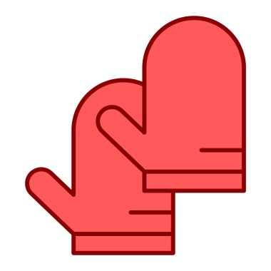 Eldiven ve eldiven ikonlu eldiven. vektör illüstrasyonu