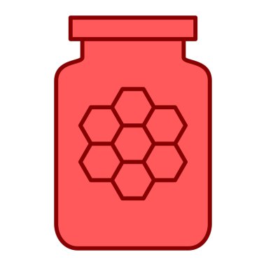 bal kavanozu ikon vektör illüstrasyonu