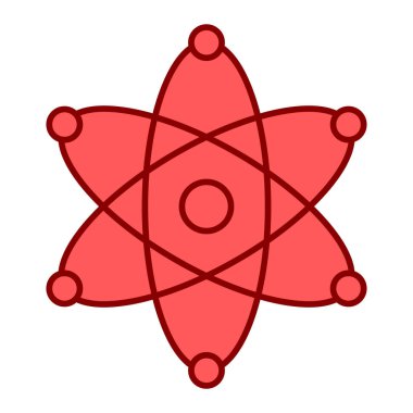 atom simgesi vektör illüstrasyonu