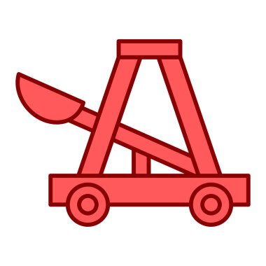 Kırmızı ve beyaz çizgi simgesinin vektör çizimi.