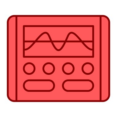 Video oyun konsolu simgesi. Web için aygıt vektör simgelerinin özet çizimi