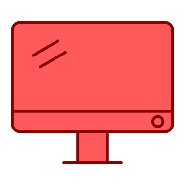 Bilgisayar monitörü simgesi. vektör illüstrasyonu