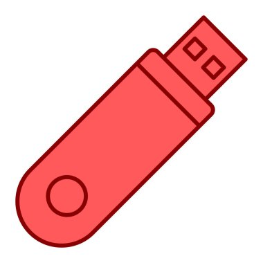 usb flash disk simge vektör illüstrasyon tasarımı