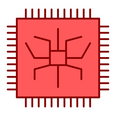 İşlemci. Web simgesi basit illüstrasyon