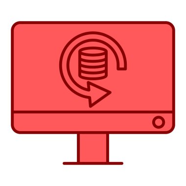 İleti vektör illüstrasyon tasarımı ile bilgisayar monitörü