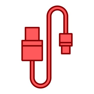 usb kablo simgesi vektör illüstrasyon grafik tasarımı