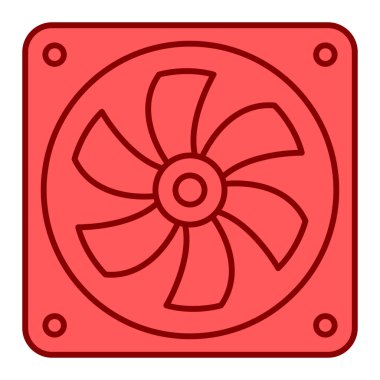 Bilgisayar fan simgesi. vektör illüstrasyonu