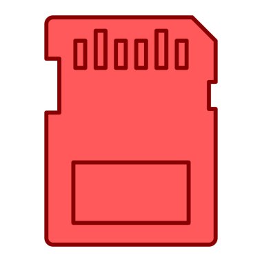 hafıza kartı simgesine. vektör çizim