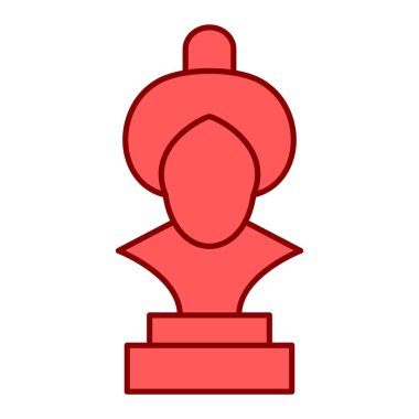 Kadın heykeli, web simgesi basit illüstrasyon