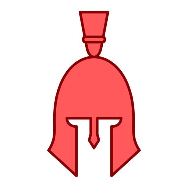 Antik asker miğferi, ağ simgesi basit illüstrasyon