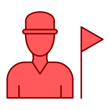 Falg 'lı adam, vektör çizimi tasarımı