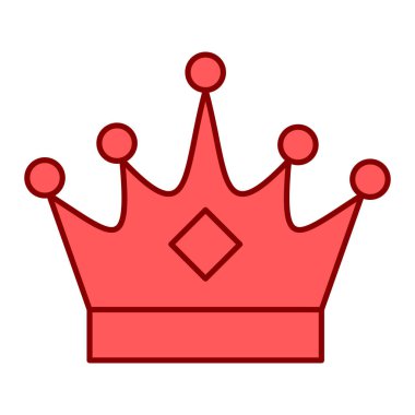 Taç ikonu. vektör illüstrasyonu