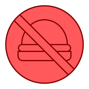 besin simgesi vektör illüstrasyonu yok