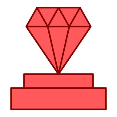 Elmas kutu simgesi vektör illüstrasyon grafik tasarımı